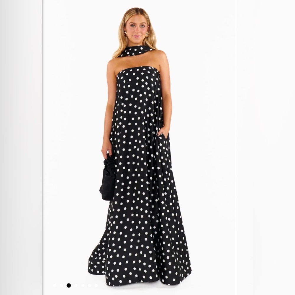 Show Me Your MuMu Tinsley Tube Dress - Black and White Polka Dot - New with Tags
